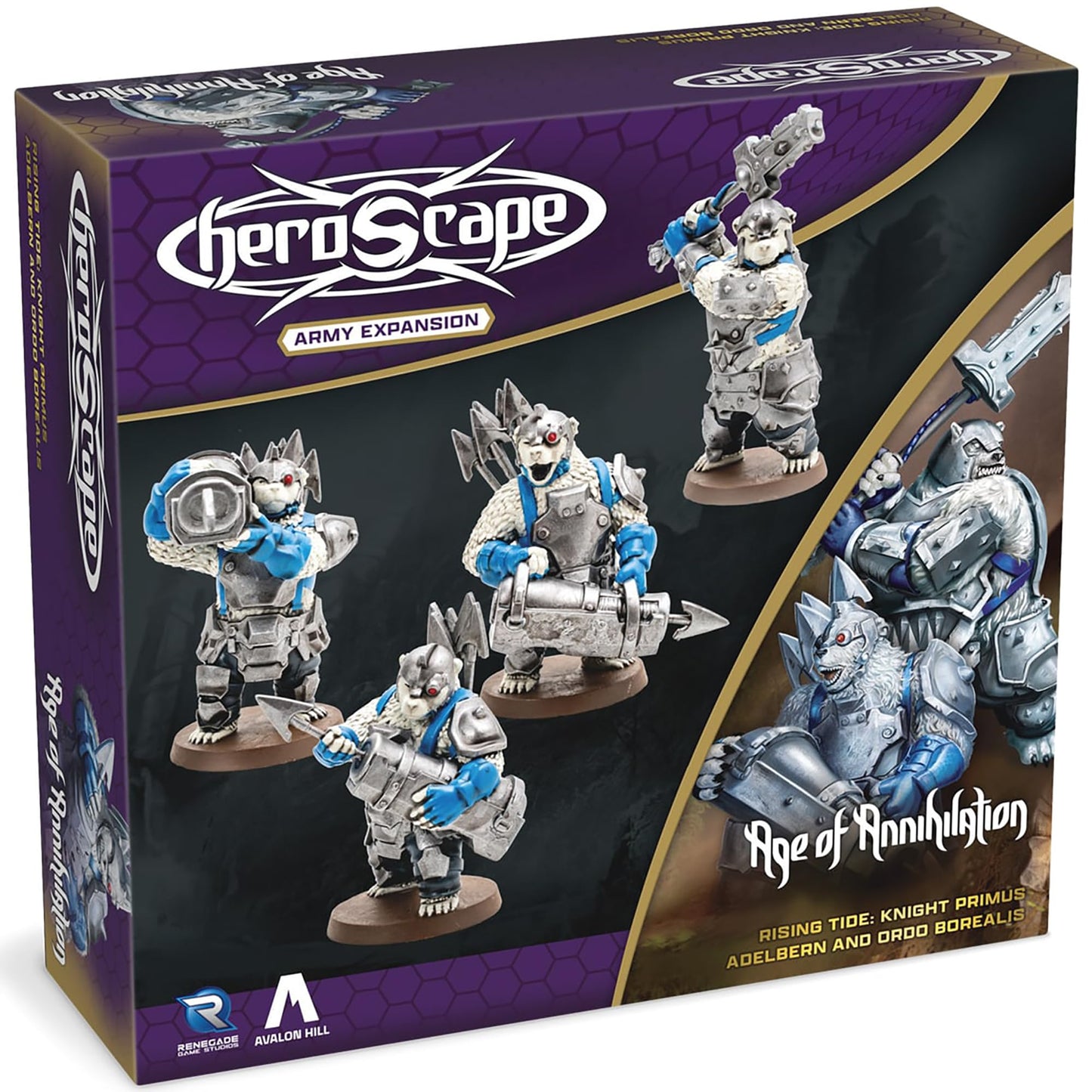 Heroscape Rising Tide – Knight Primus Adelbern & Ordo Borealis Army Expansion | Renegade Game Studios