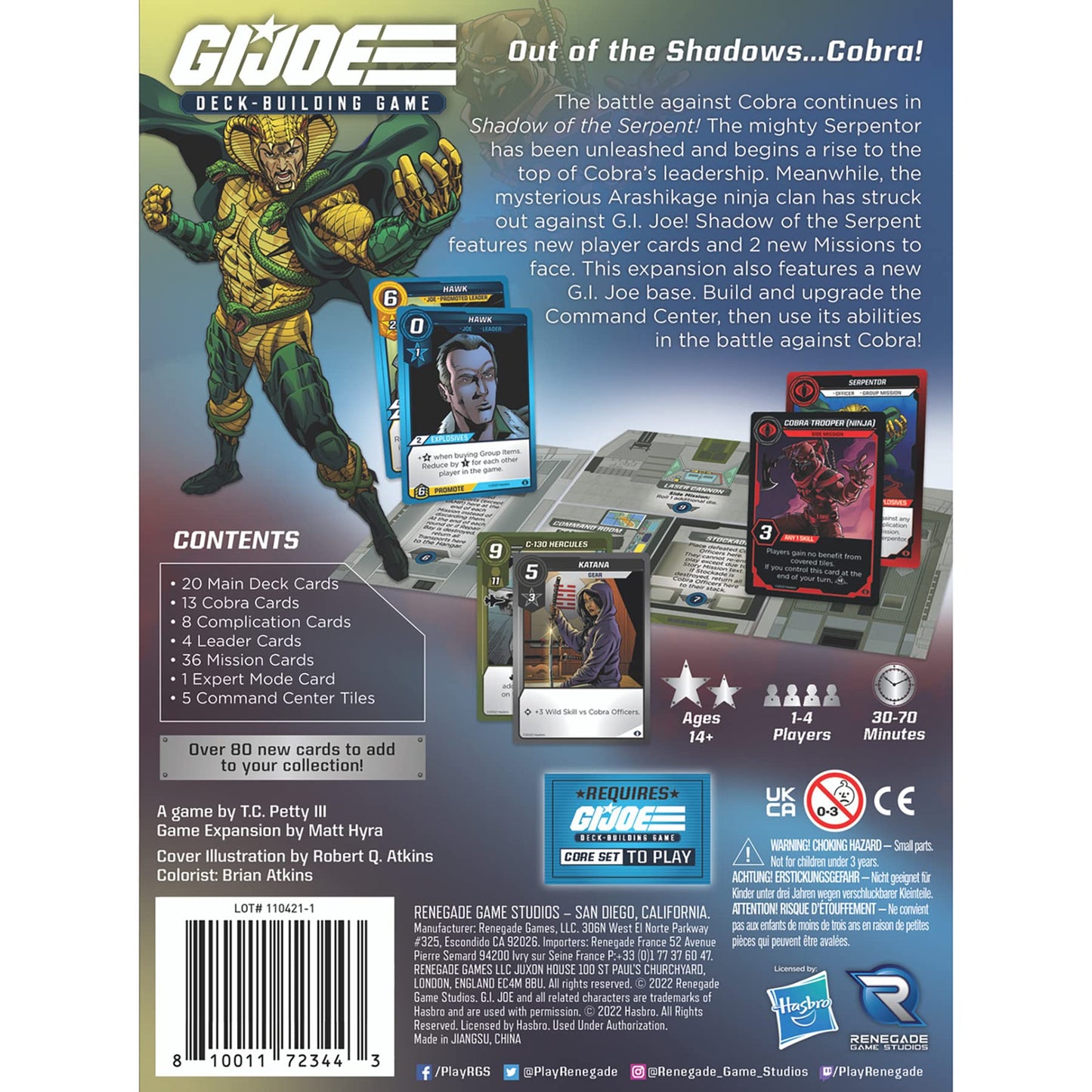 Renegade Game Studios GI Joe Deck-Building Game: Shadow of the Serpent Expansion