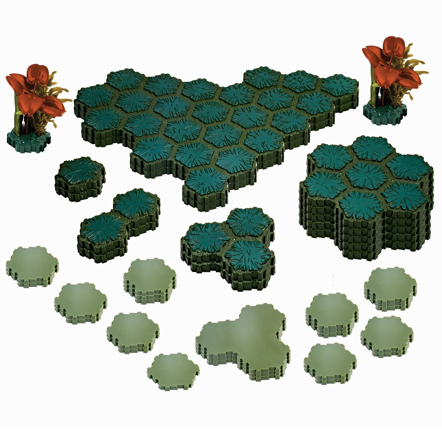 Renegade Game Studios Heroscape: The Swamps of Valhalla Terrain Expansion – 39pc Hex-Tile Set