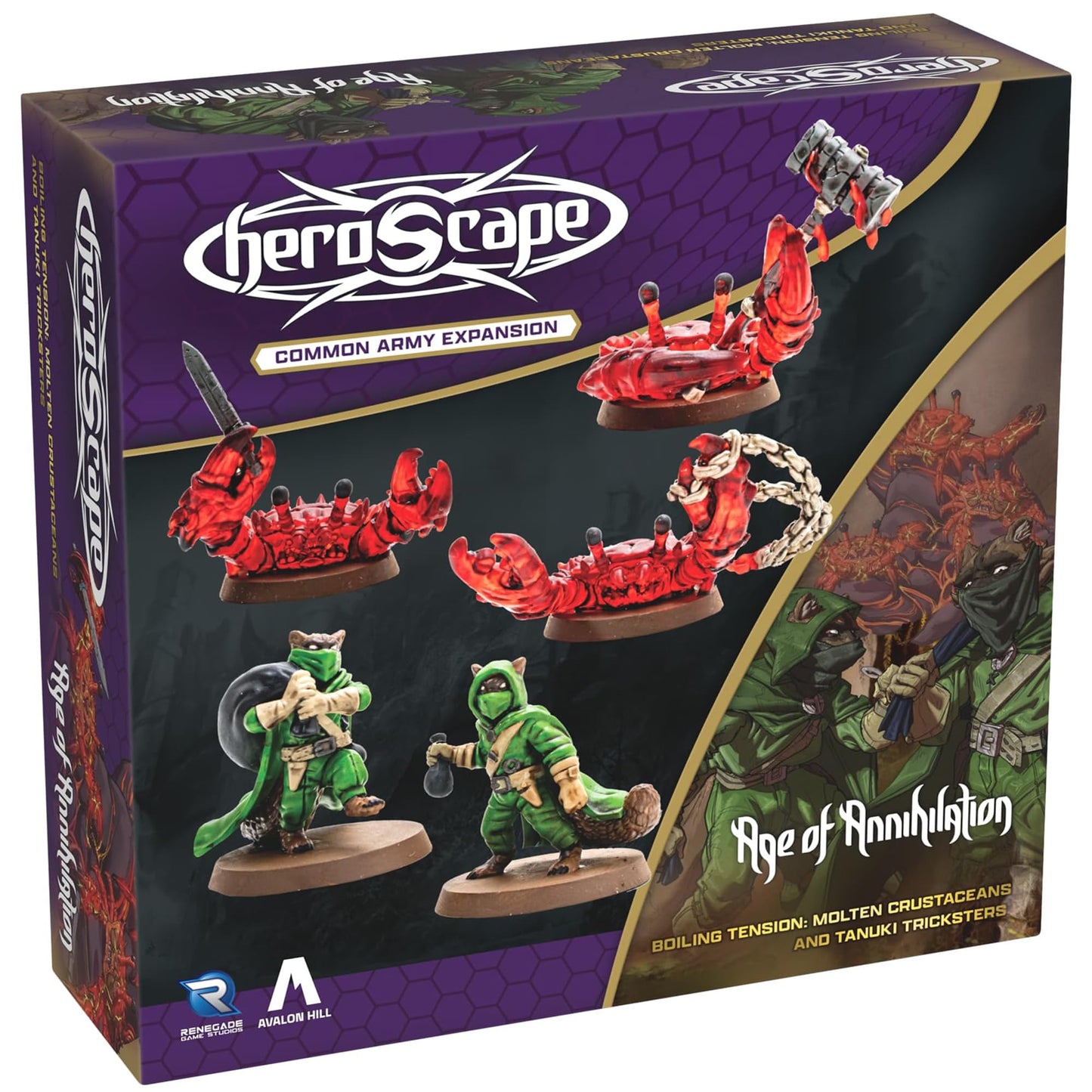 Renegade Heroscape: Molten Crustaceans & Tanuki Tricksters Army Expansion