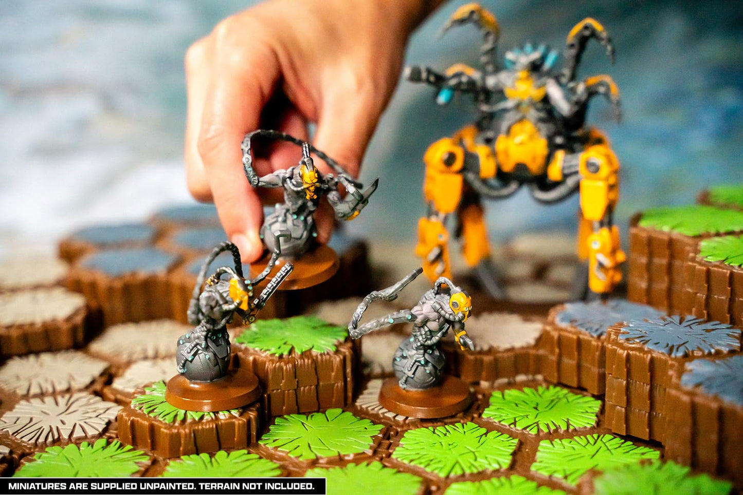 Renegade Heroscape Revna’s Rebuke: Iron Lich Viscerot & Necrotech Wraithriders Army Expansion — 4 Miniatures