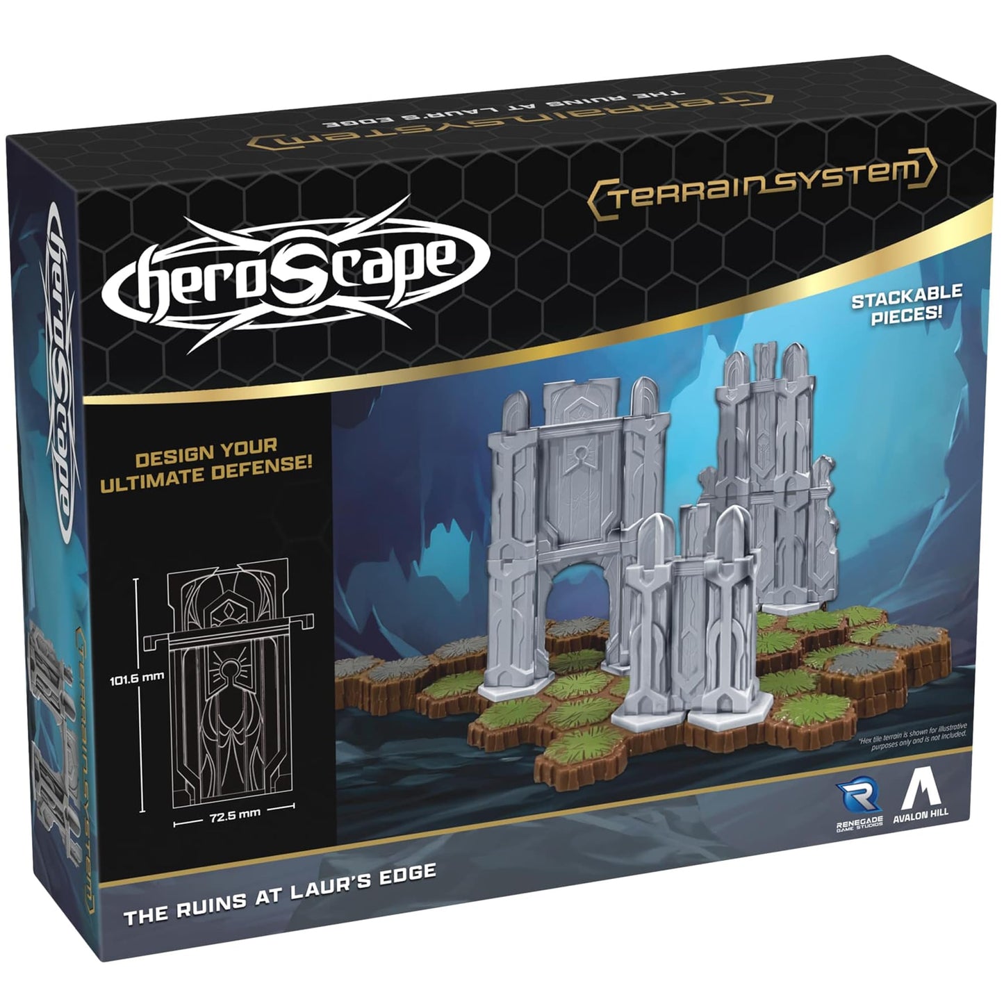 Renegade Game Studios | Heroscape The Ruins at Laur's Edge Terrain Expansion – Wall Terrain Pack