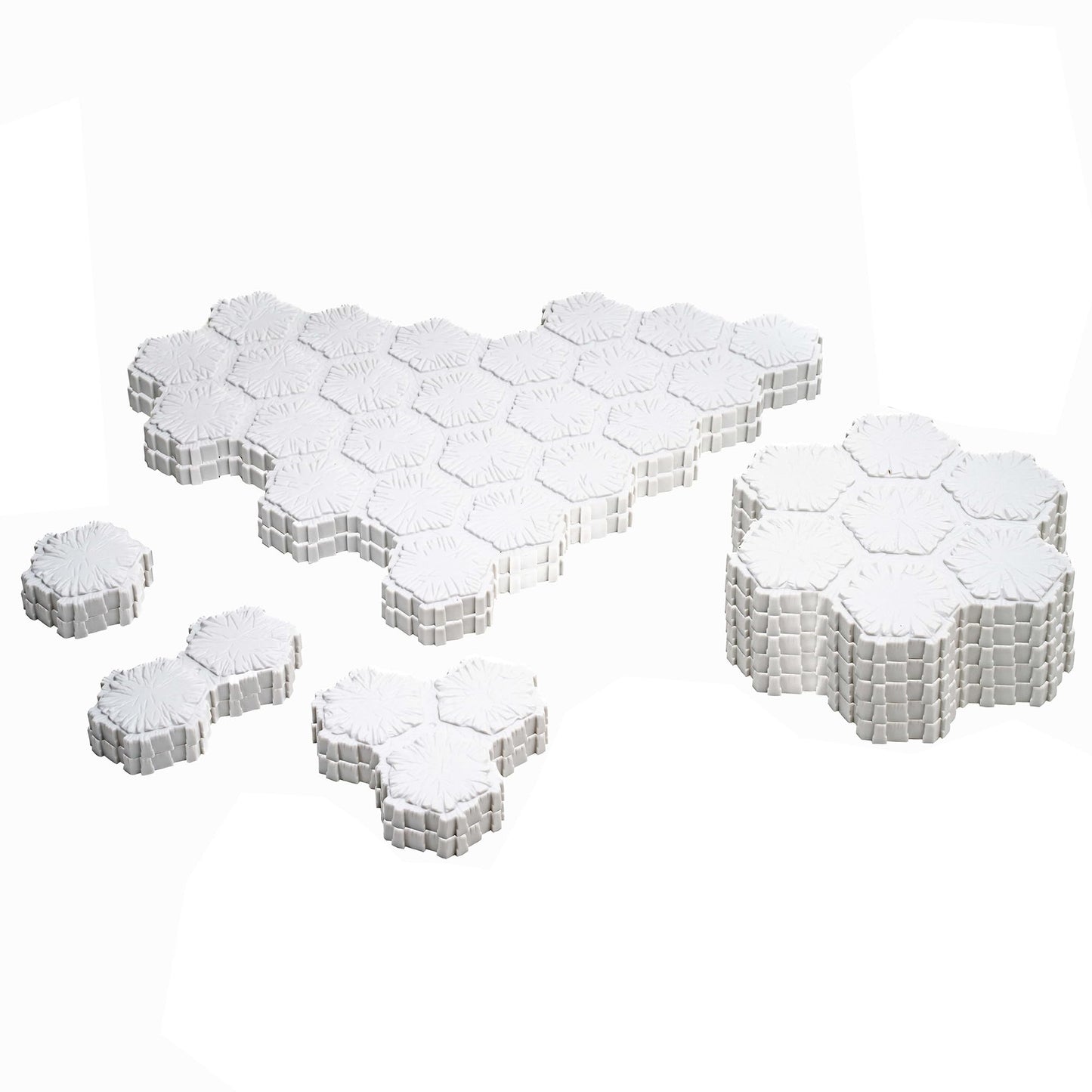 Renegade Games: Heroscape Snow Fields of Valhalla Terrain Expansion – 36 Hex-Tiles, 2 Evergreen Trees, Universal Compatibility