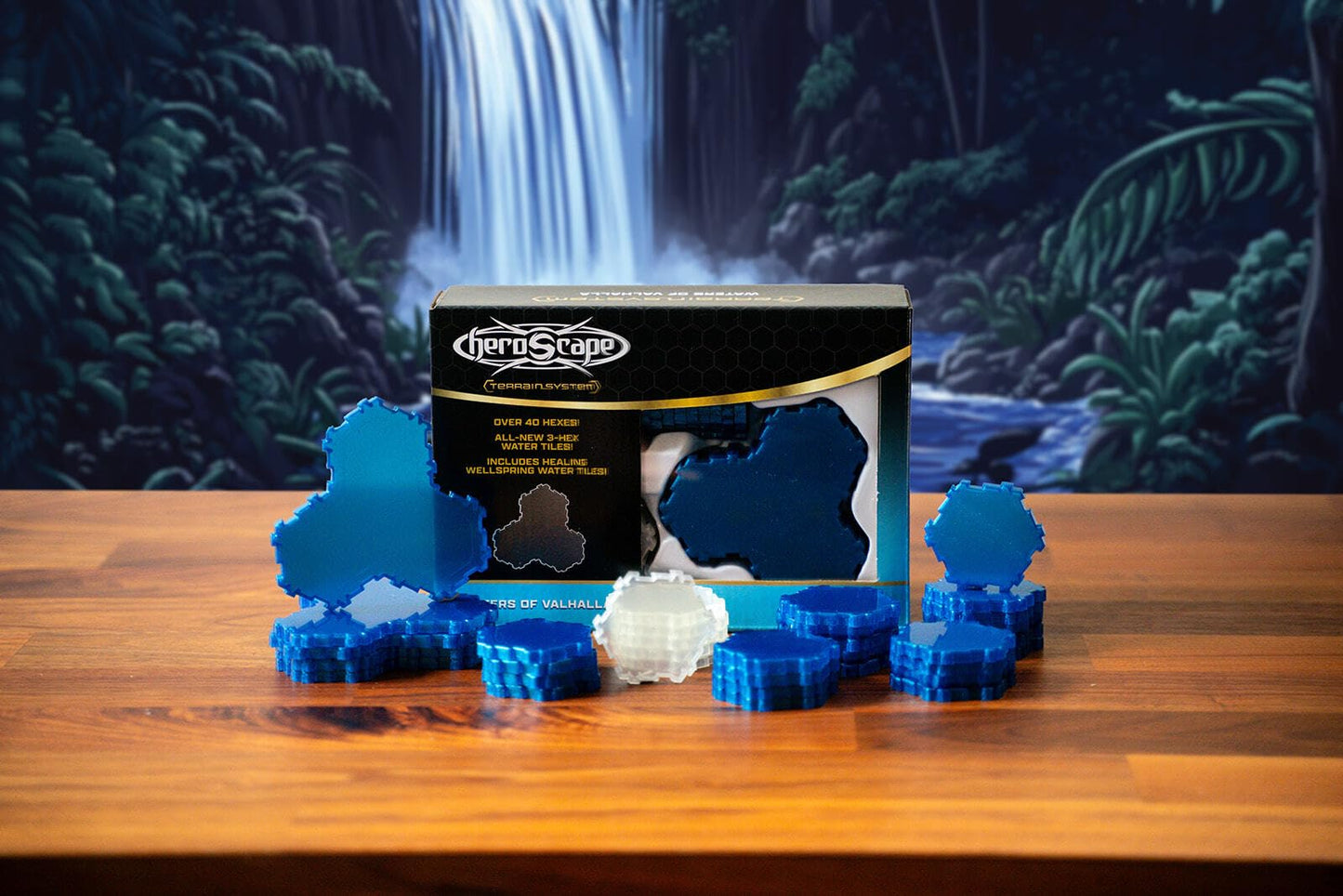 Renegade: Heroscape Waters of Valhalla Terrain Expansion | New Water Tiles & Wellspring