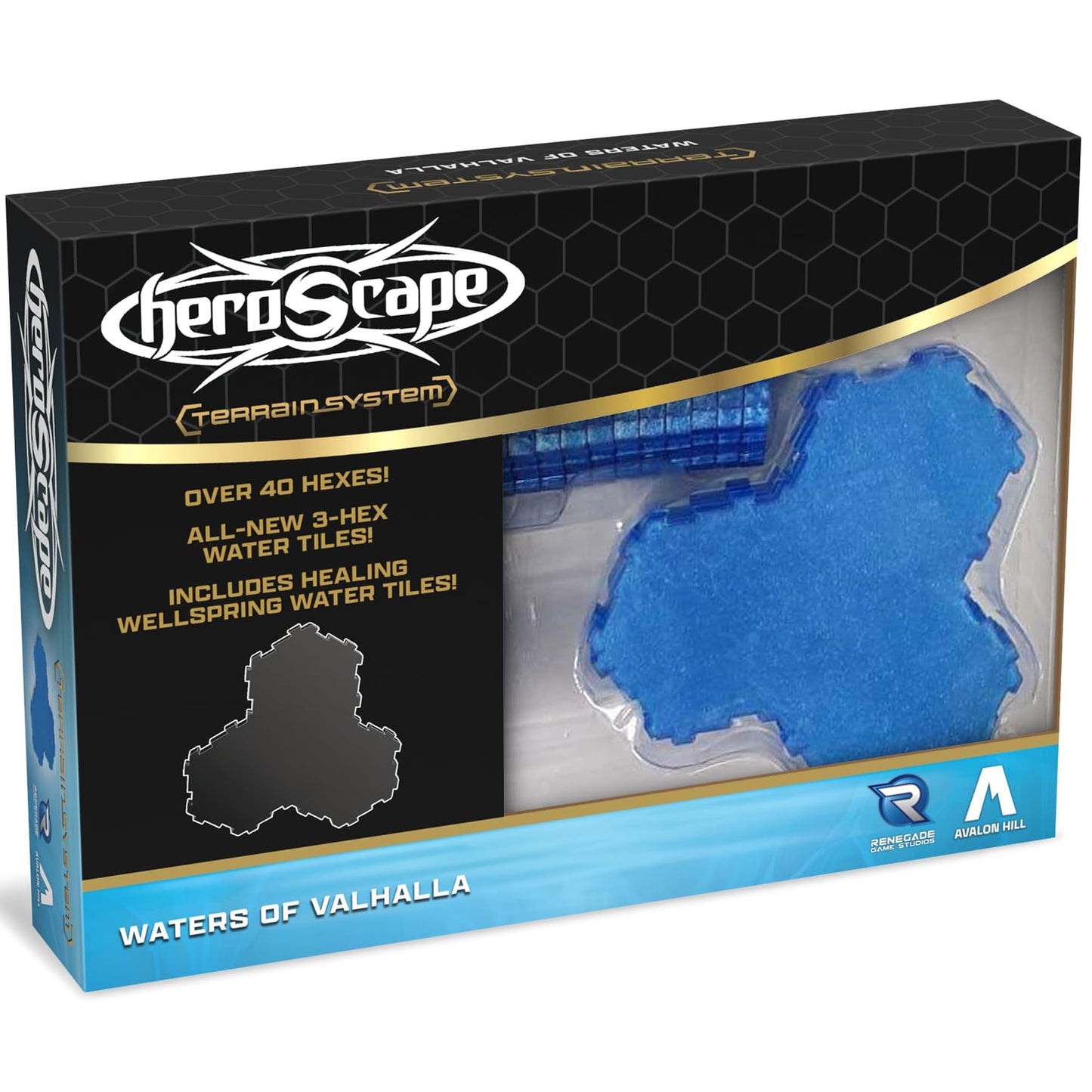 Renegade: Heroscape Waters of Valhalla Terrain Expansion | New Water Tiles & Wellspring