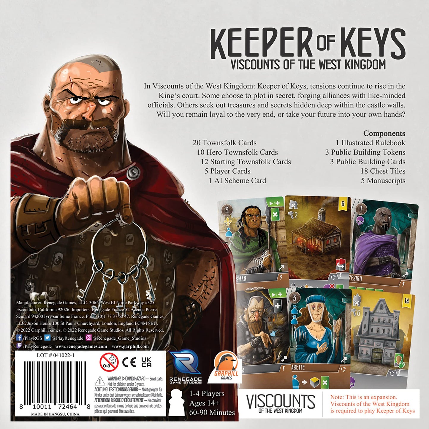 Renegade Game Studios Viscounts of the West Kingdom: Keeper of Keys Expansion – Strategy Board Game (Ages 14+)