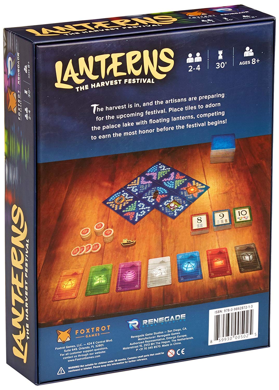 Renegade Lanterns: The Harvest Festival — Fast-Paced Tile-Placement Game for 2-4 Players