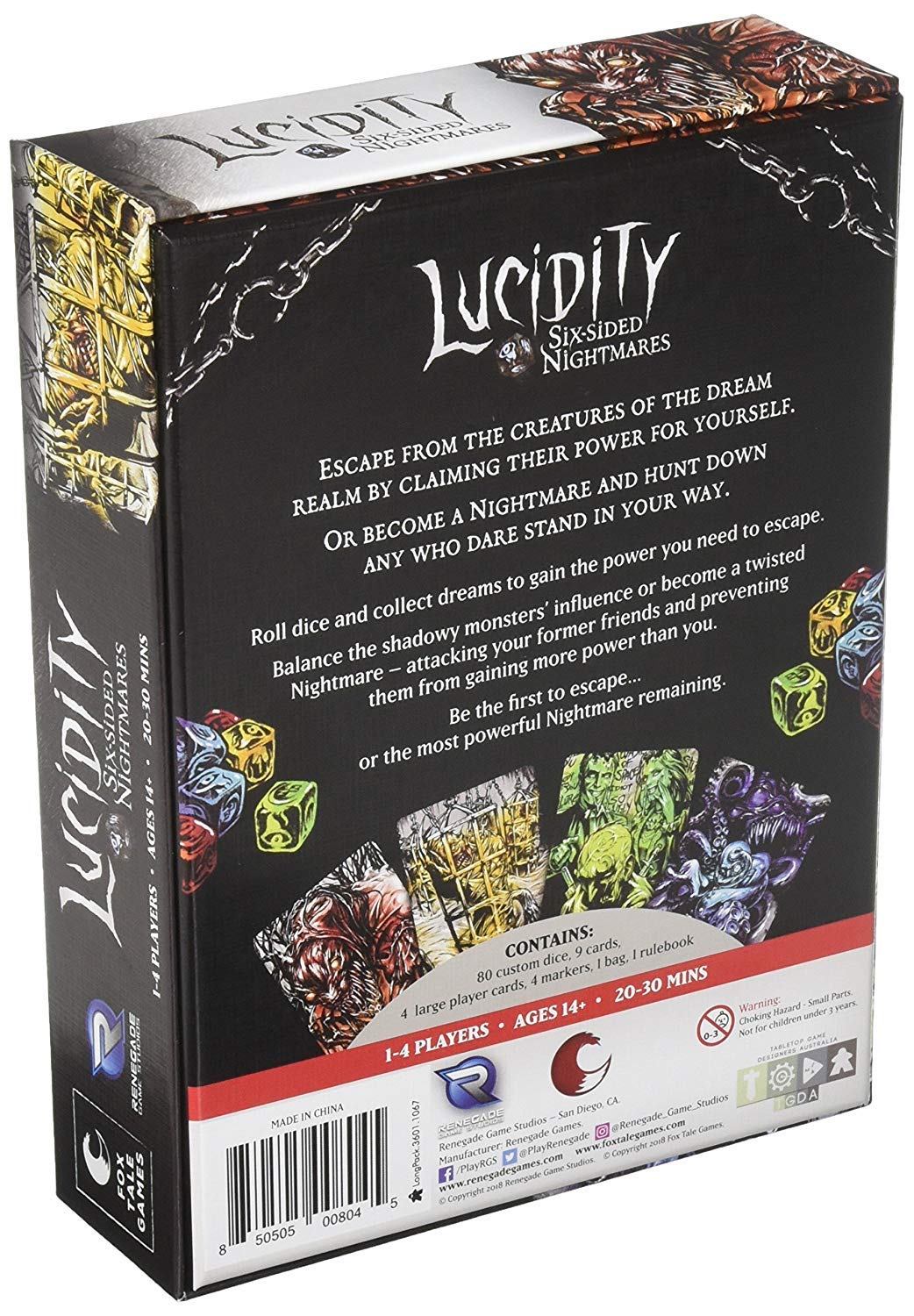 Lucidity: Six-Sided Nightmares — Renegade Game Studios | 1–4 Players, 20–30 Min