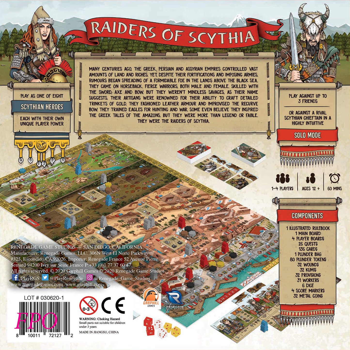 Renegade Game Studios Raiders of Scythia – Strategic 1–4 Player Adventure