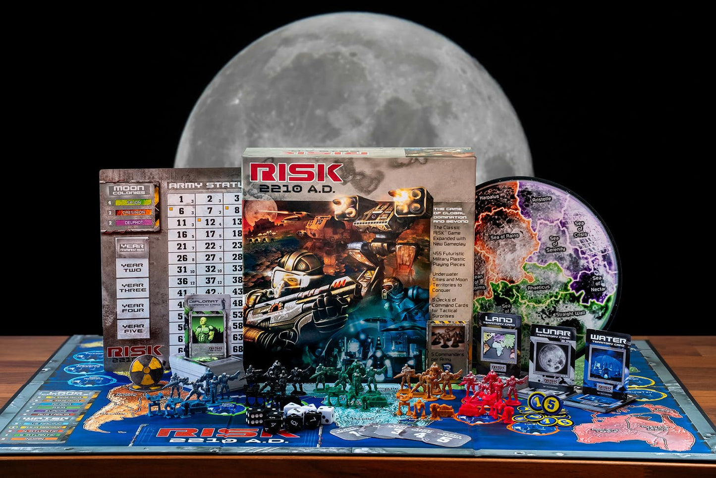 Renegade Game Studios: Risk 2210 A.D. – Strategy Board Game with Mechs, Underwater & Moon Maps, 2-5 Players