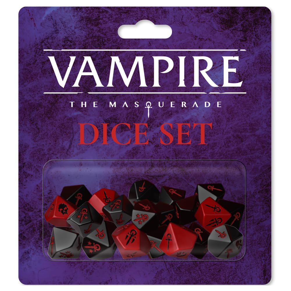 Renegade Vampire: The Masquerade Dice Set – 5th Edition (18 Dice)