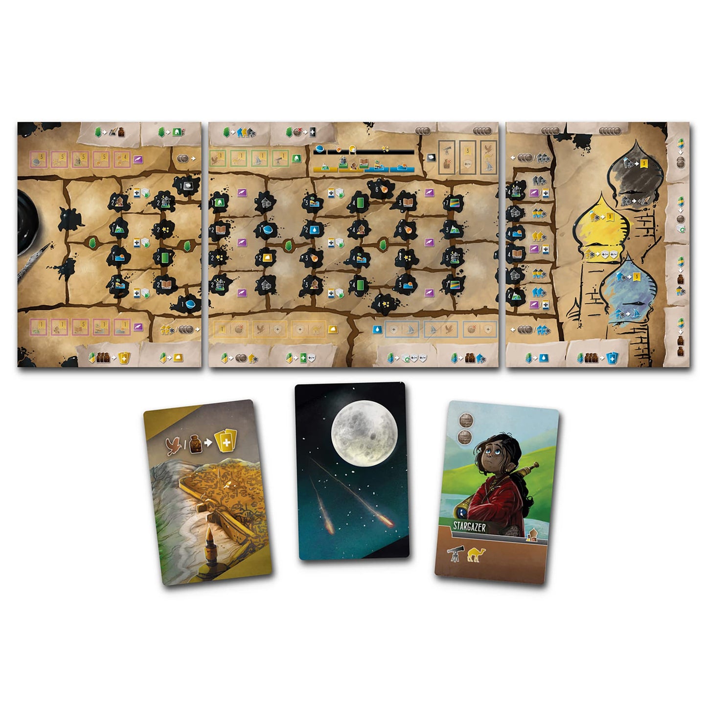 Renegade Games Wayfarers of the South Tigris - Dice Placement Strategy Board Game | Garphill Release, 1-4 Players, 60-90 Min