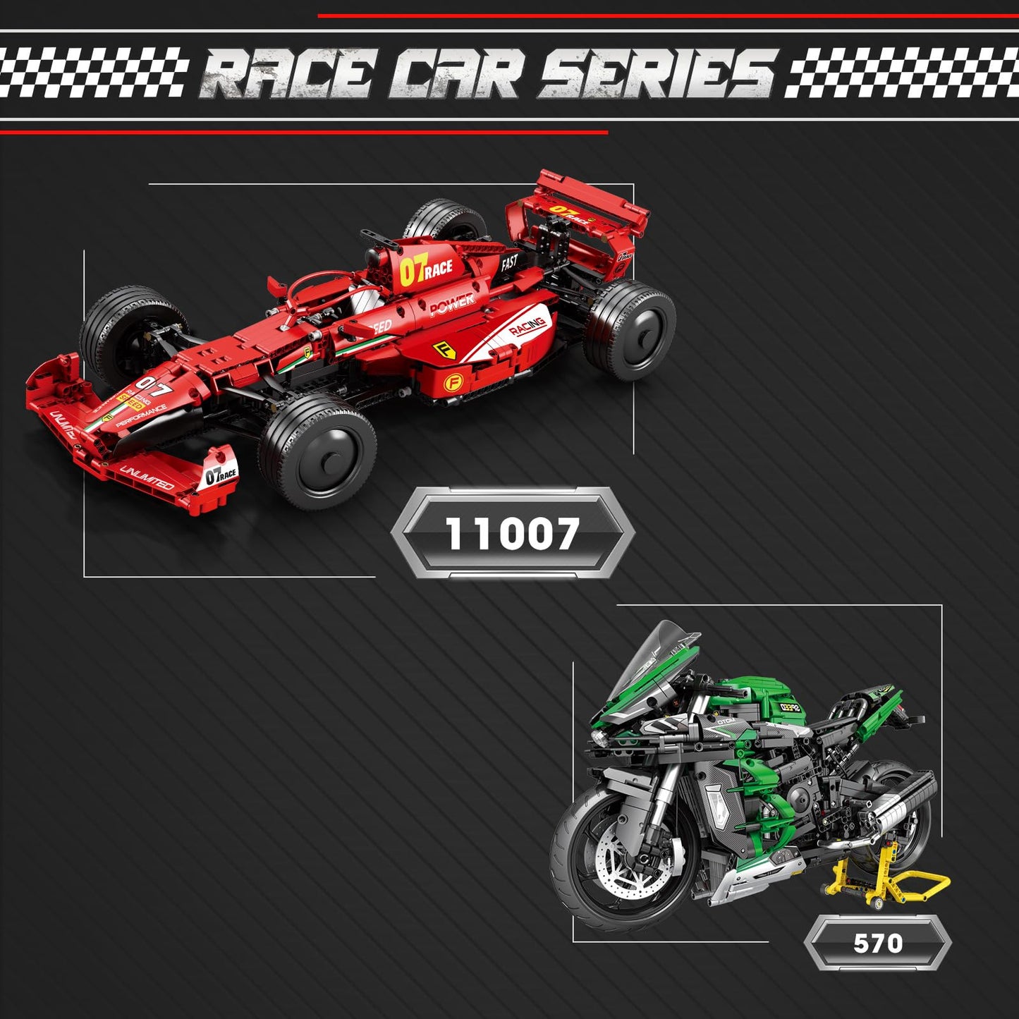 Reobrix F1 Cars Building Set – 928-Piece 1:8 Scale Formula 1 Model Kit