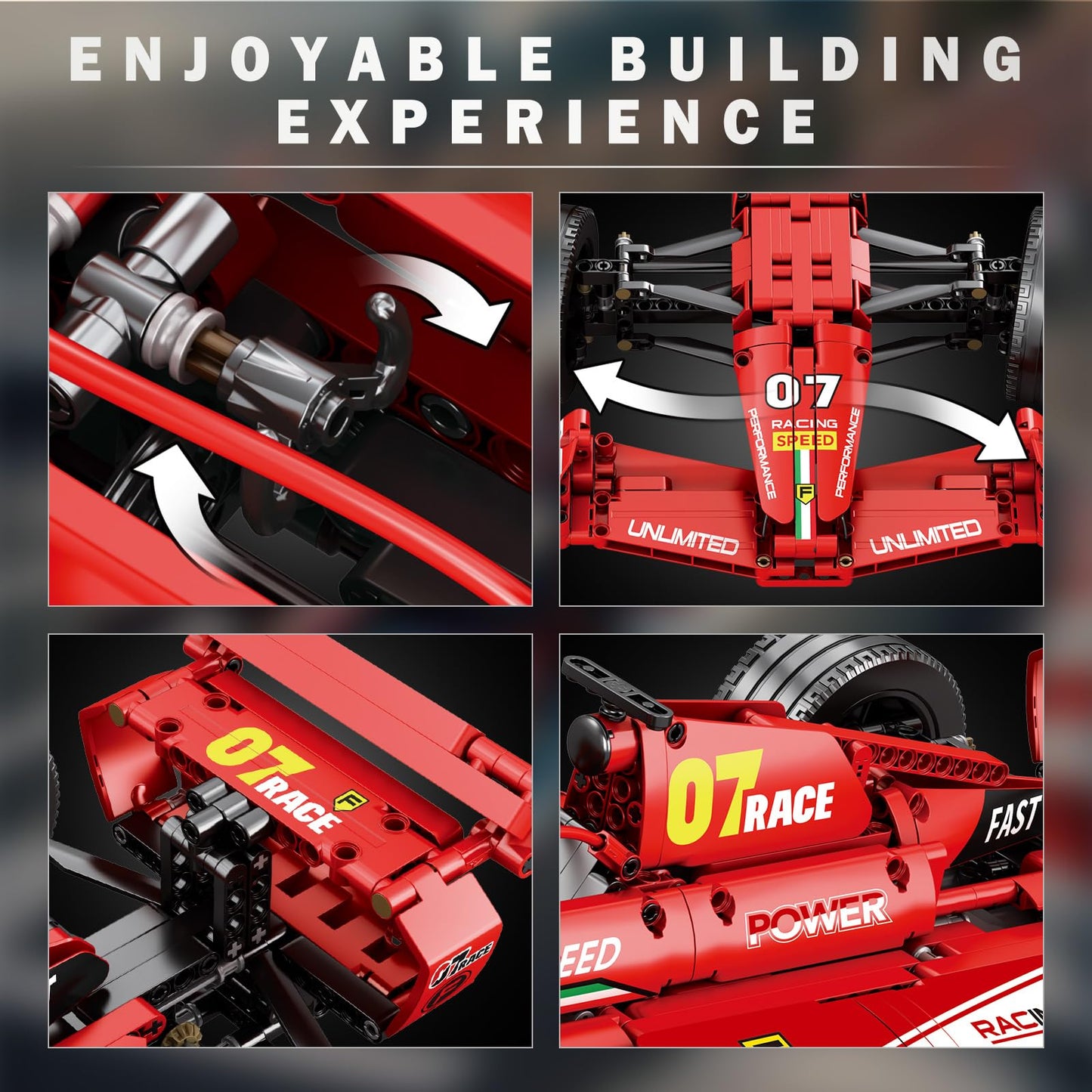 Reobrix F1 Cars Building Set – 928-Piece 1:8 Scale Formula 1 Model Kit