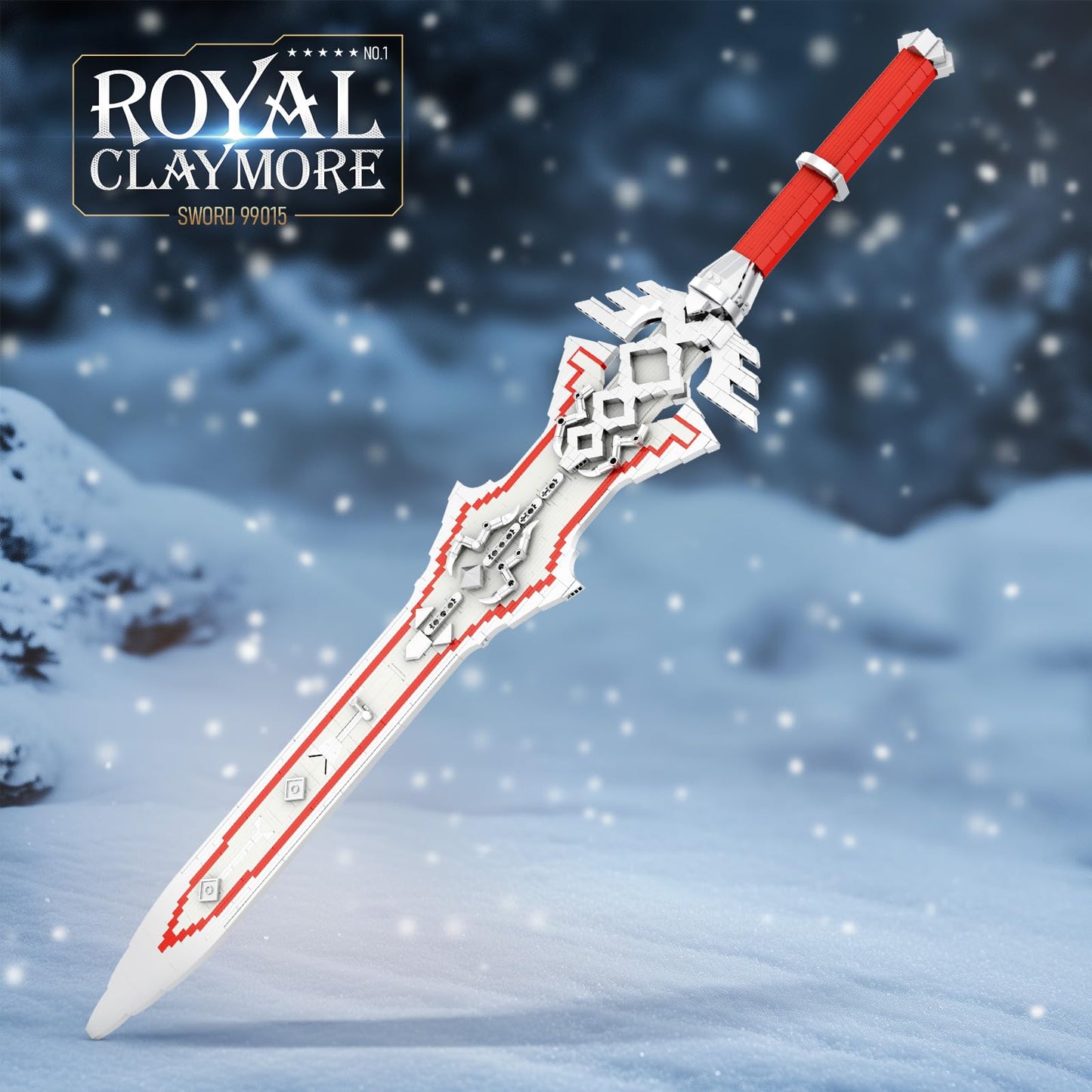 Reobrix Royal Claymore 99015 - 981-piece Sword Building Set for Adults