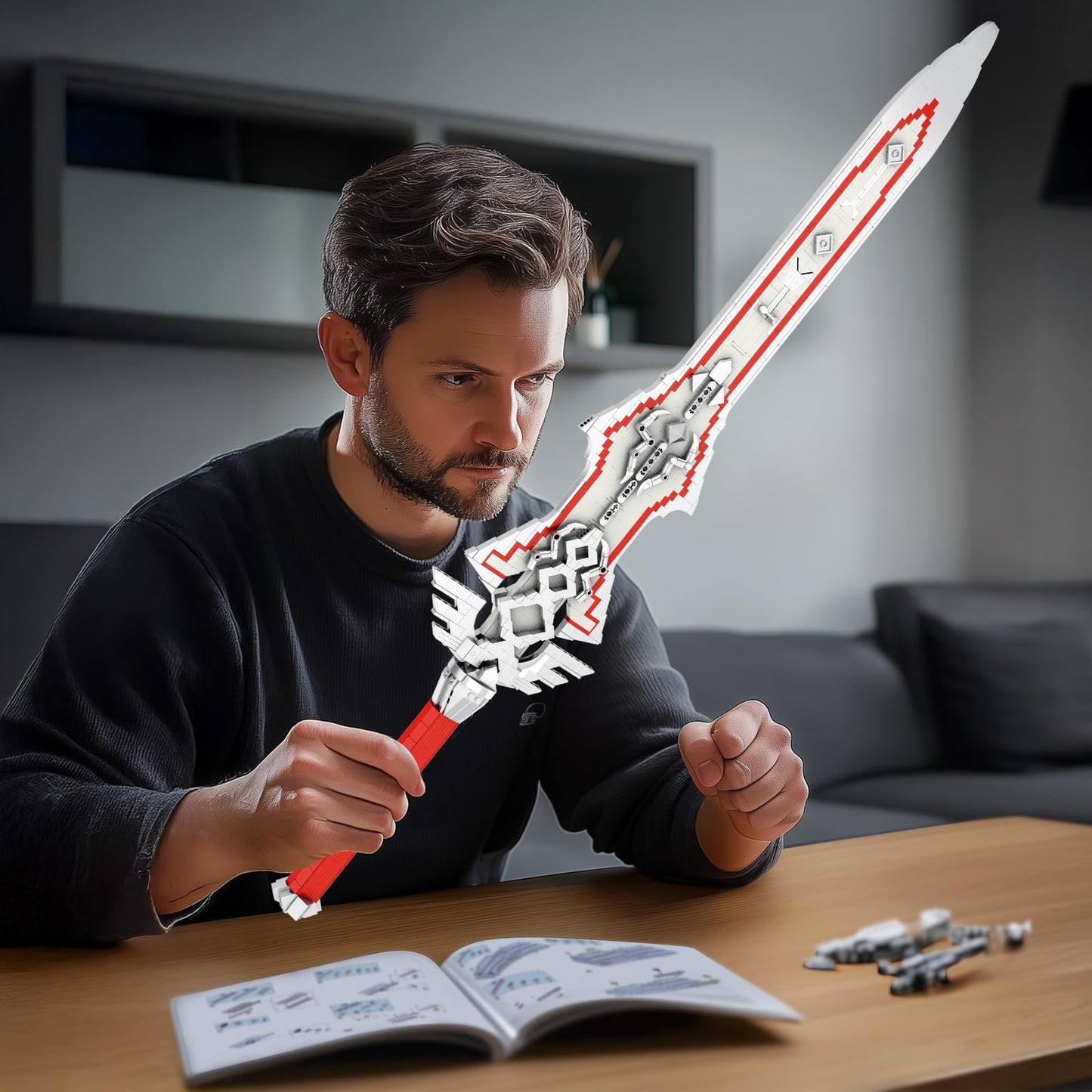 Reobrix Royal Claymore 99015 - 981-piece Sword Building Set for Adults