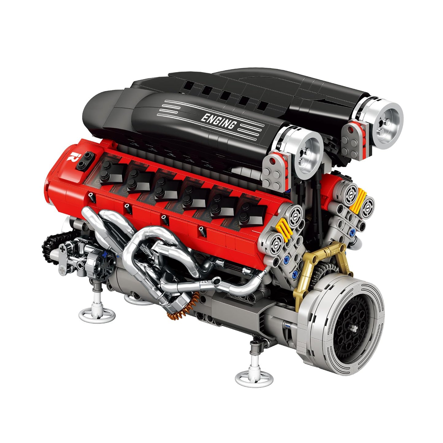 Reobrix V12 Engine Building Kit for Adults | 65° V-Angle Supercar Model with Motor
