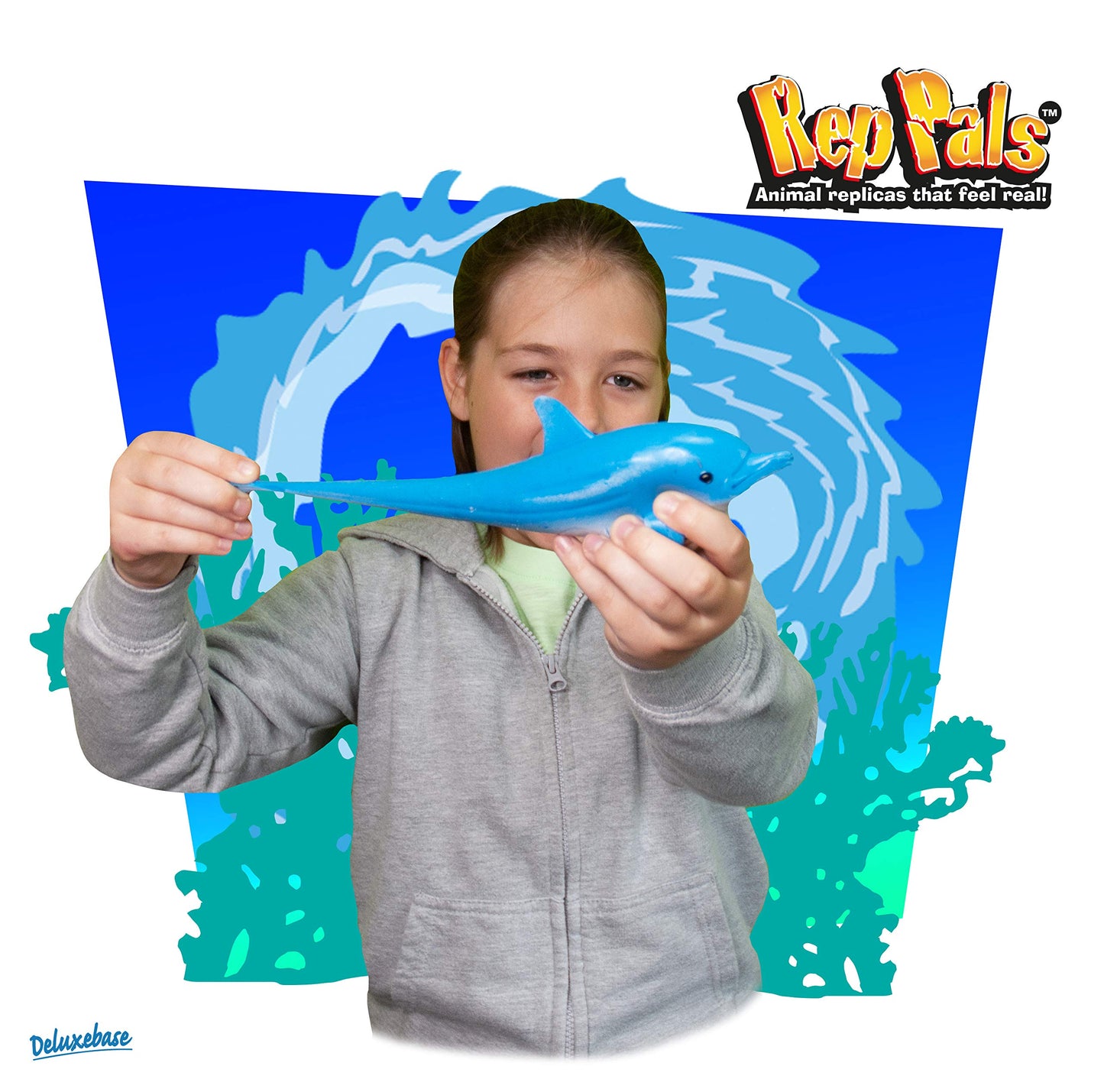 Rep Pals Dolphin Stretchy Toy — Deluxebase | Ultra-Stretchy Sensory Dolphin for Kids