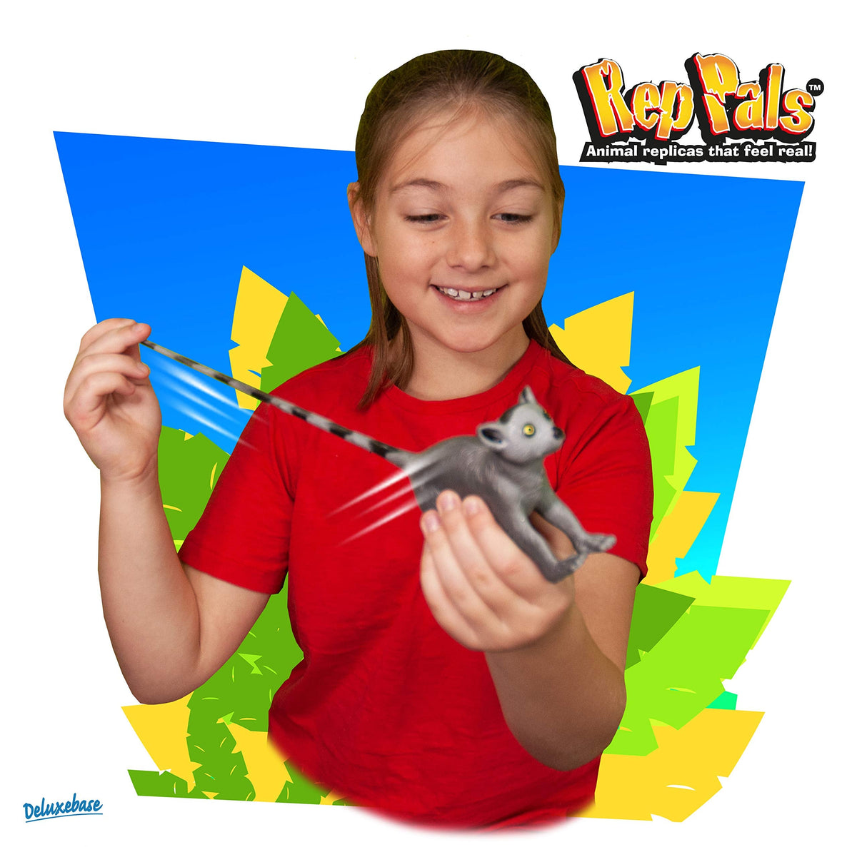 Rep Pals Ring-Tailed Lemur Stretchy Toy | Deluxebase