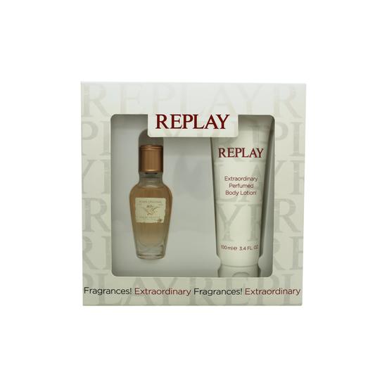 Replay Jeans Original for Her Gift Set 20ml EDT Spray + 100ml Body Lotion