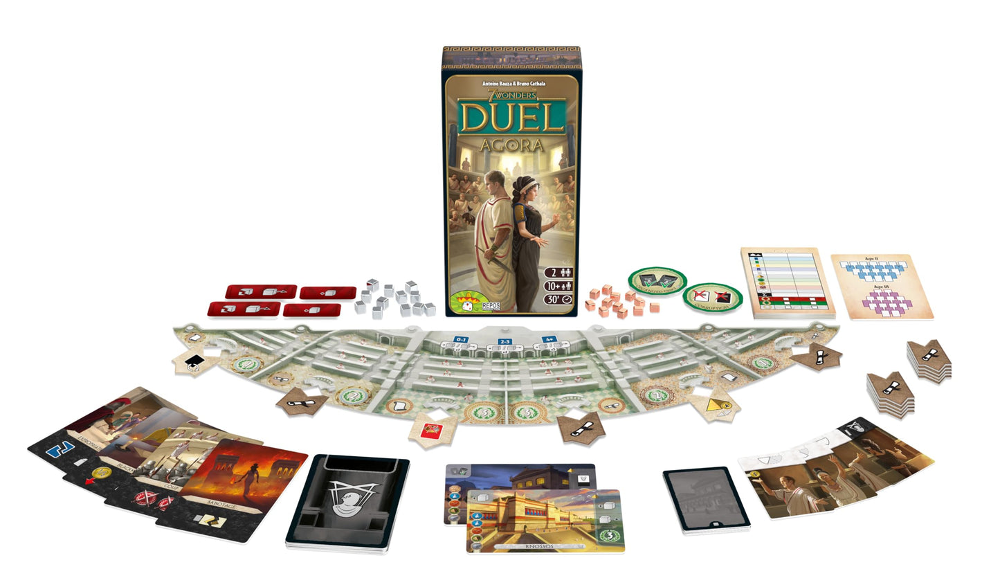 Repos Production – Asmodee 7 Wonders Duel Agora Expansion | Intense Two-Player Strategy