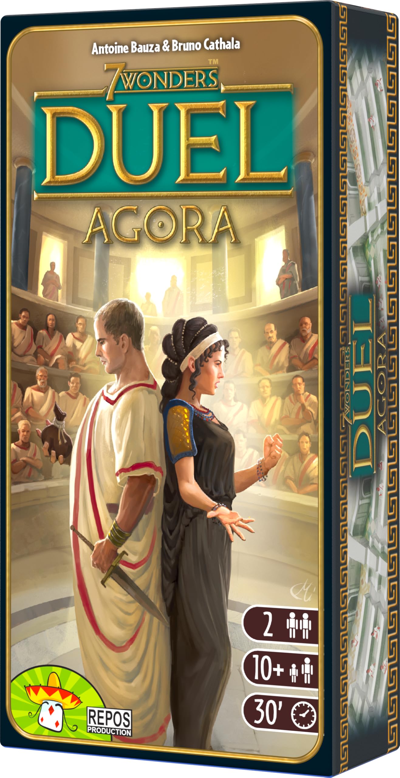 Repos Production – Asmodee 7 Wonders Duel Agora Expansion | Intense Two-Player Strategy