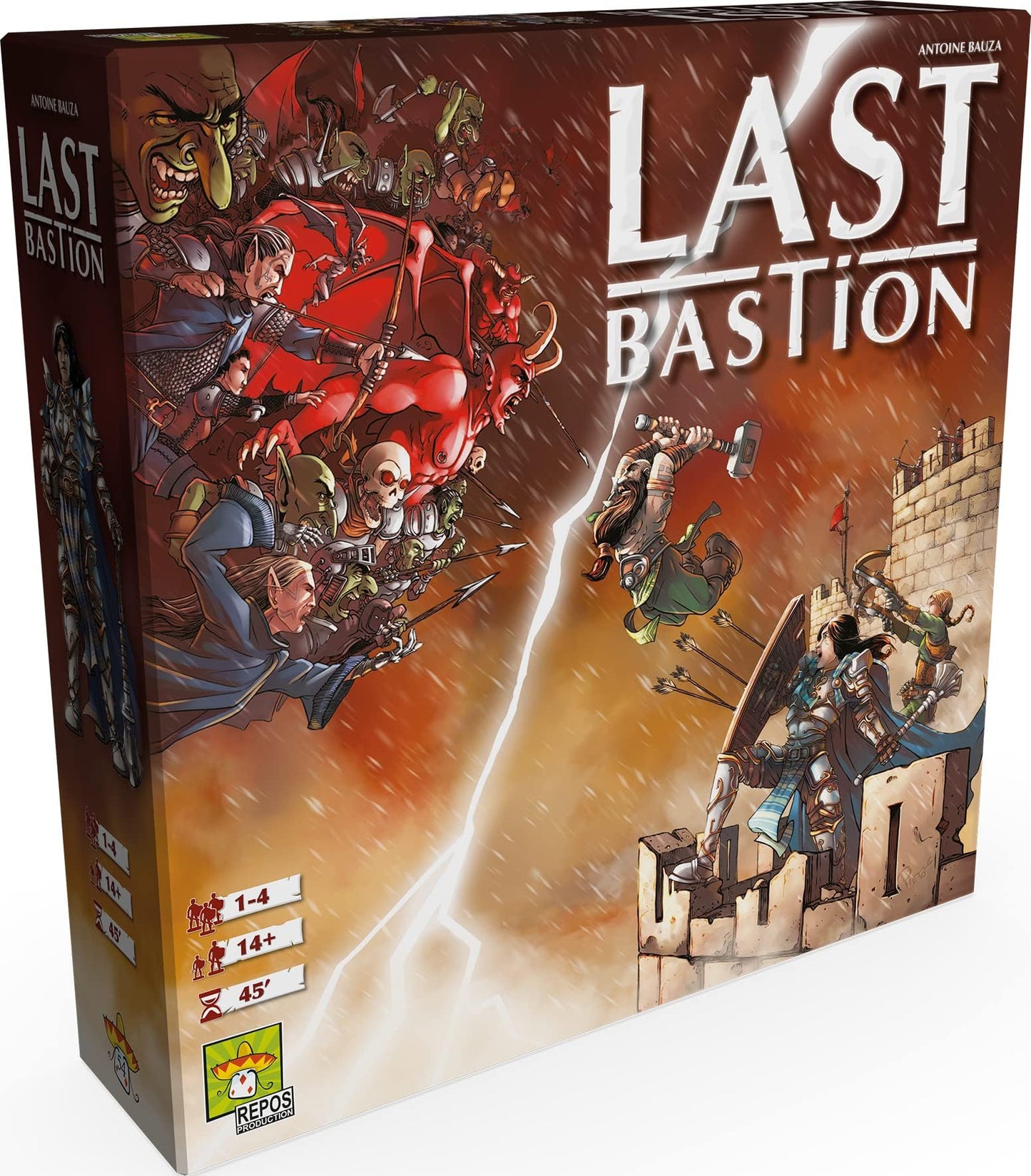 Last Bastion Board Game by Repos Production – Epic Cooperative Defense, 1-4 Players, 45-Min Playtime