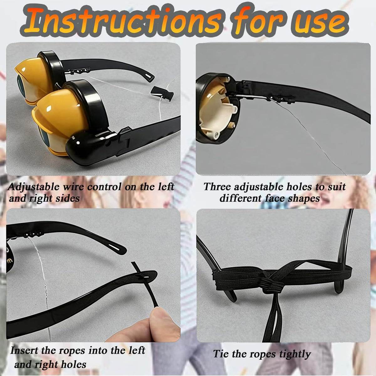 Rercarre 2-Pack Funny Glasses – Crazy Eye Blink Glasses for Parties and Performances