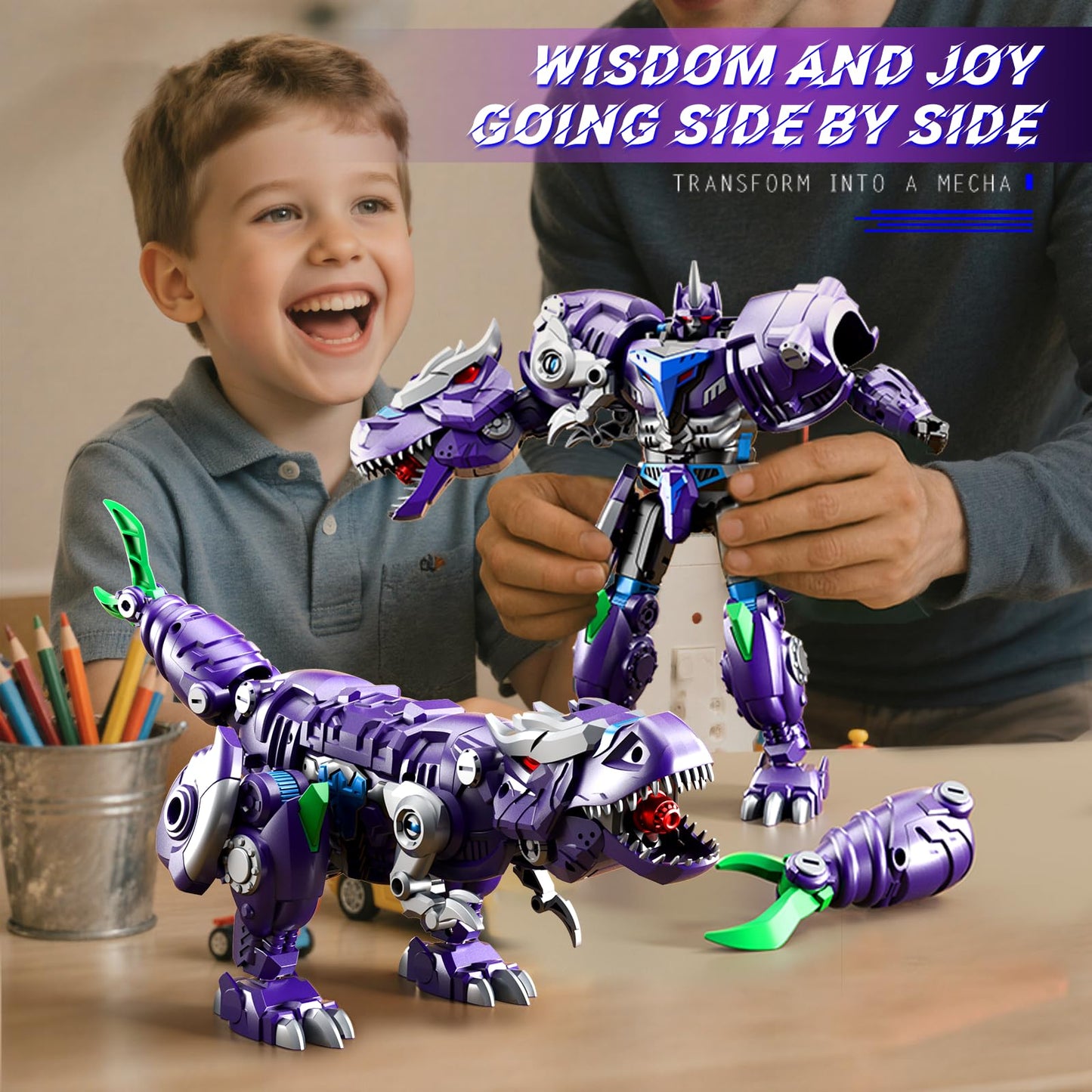 Resosese Transforming Toys Figures - 2-in-1 Robot & Dragon for Boys (Ages 5-14)