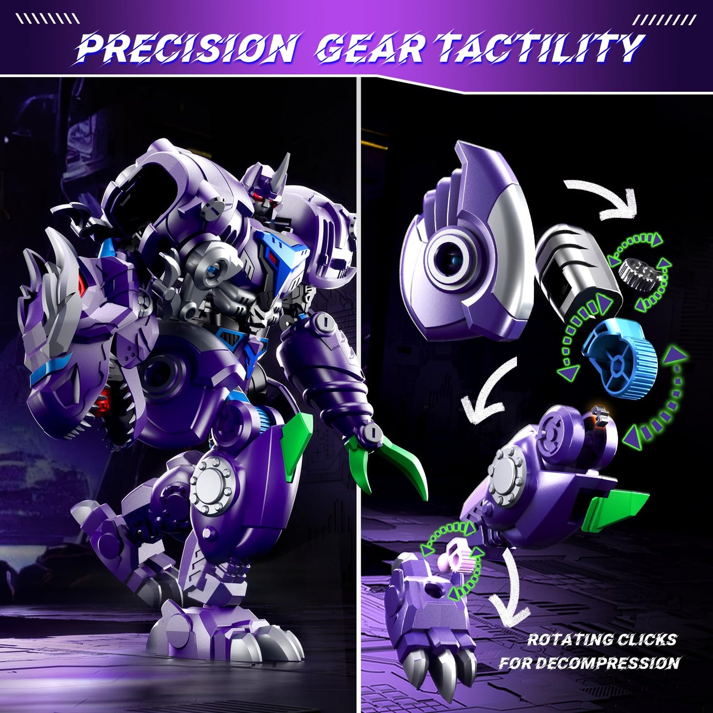 Resosese Transforming Toys Figures - 2-in-1 Robot & Dragon for Boys (Ages 5-14)