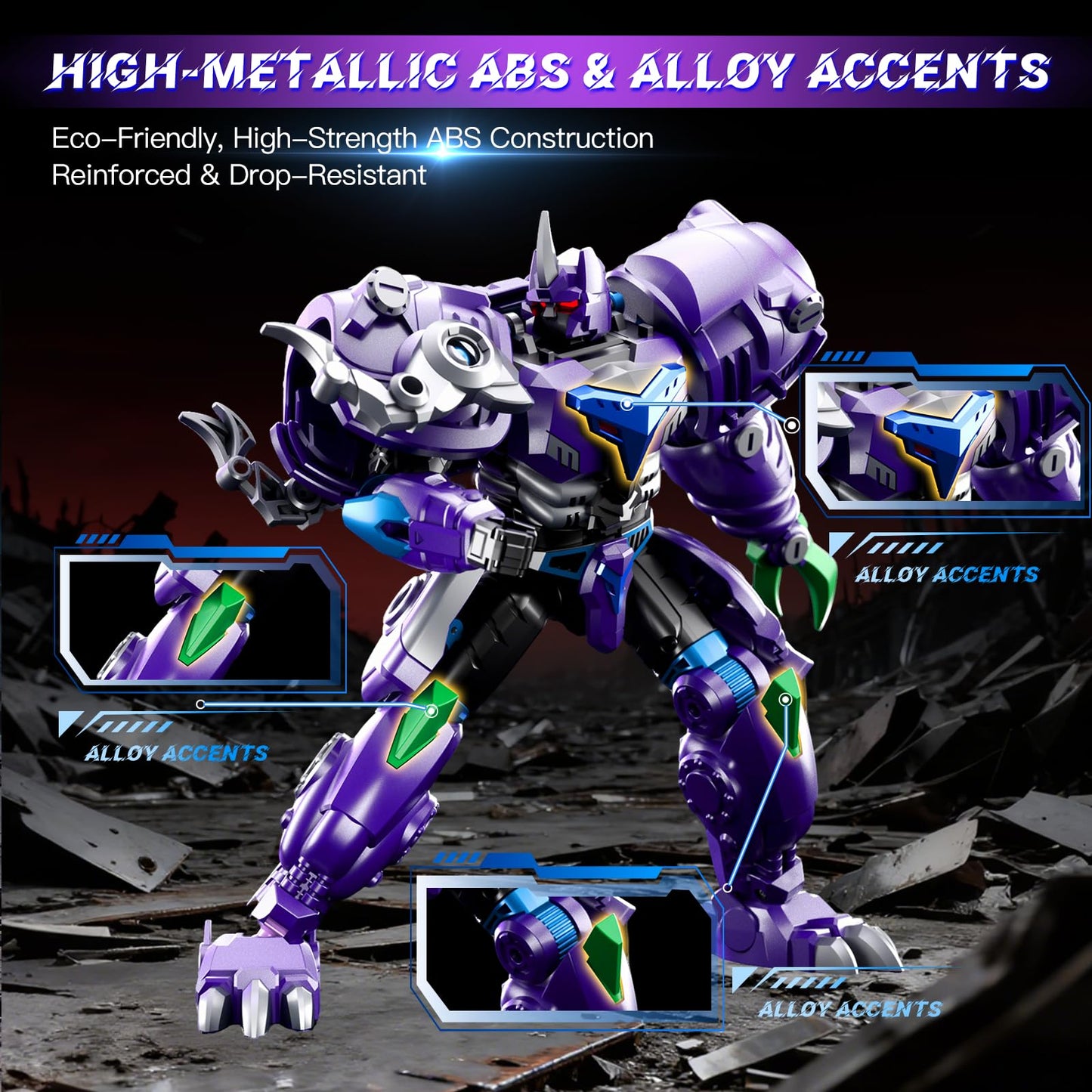Resosese Transforming Toys Figures - 2-in-1 Robot & Dragon for Boys (Ages 5-14)