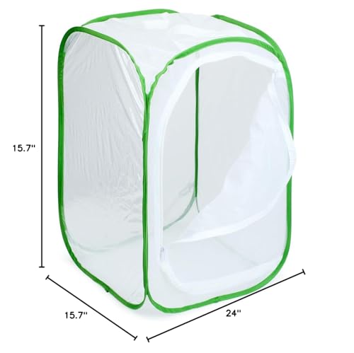 RESTCLOUD 3-Pack Butterfly Habitat Terrarium — Pop-Up Insect Enclosures (15.7 x 15.7 x 23.6 in)