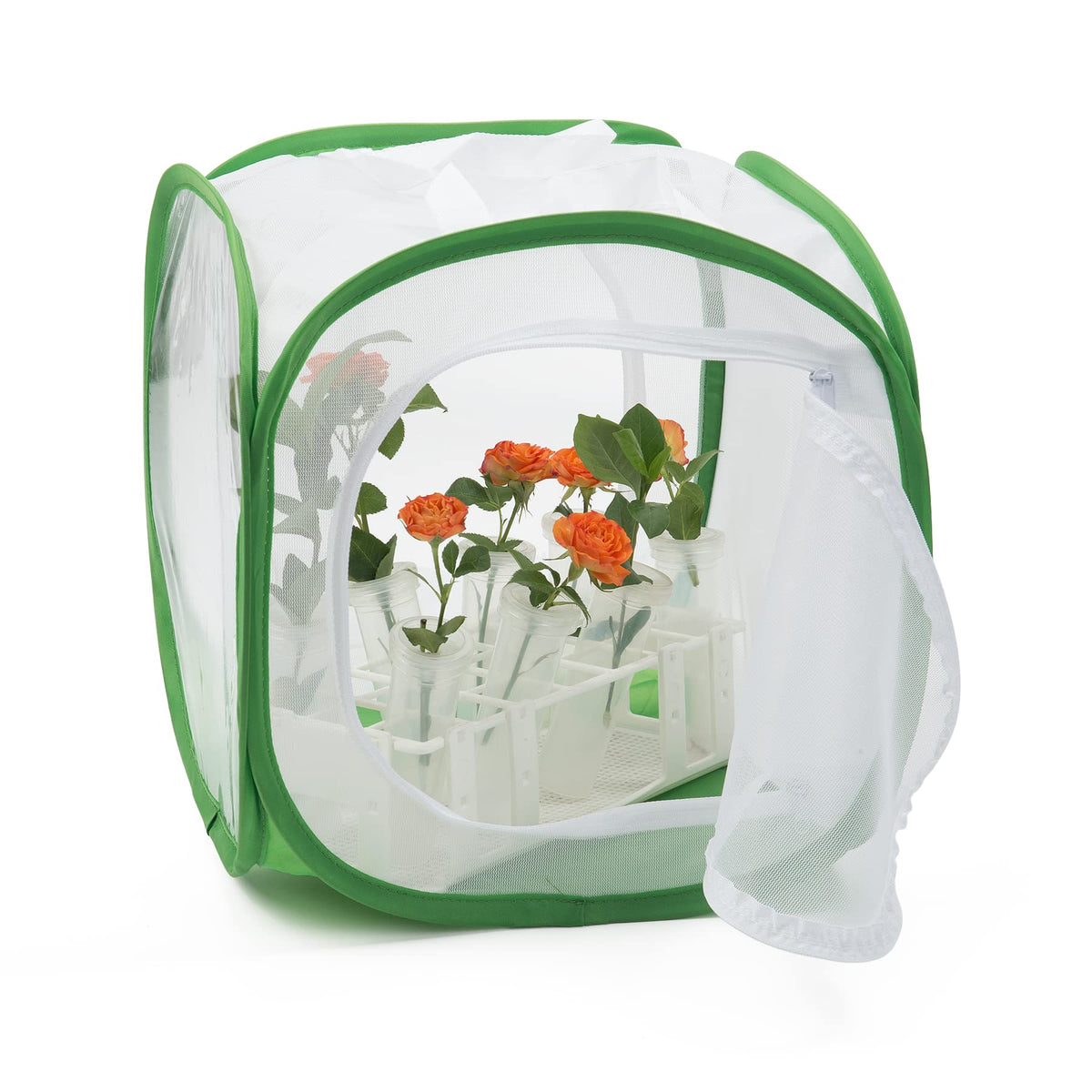RESTCLOUD Two Doors Monarch Butterfly Habitat – Portable 12x12x12 Inch Insect Mesh Cage