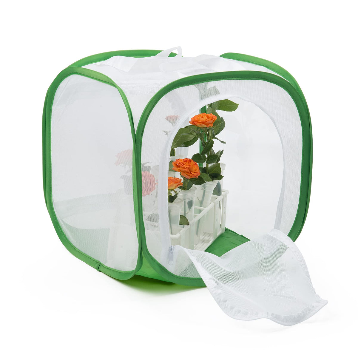 RESTCLOUD Two Doors Monarch Butterfly Habitat – Portable 12x12x12 Inch Insect Mesh Cage