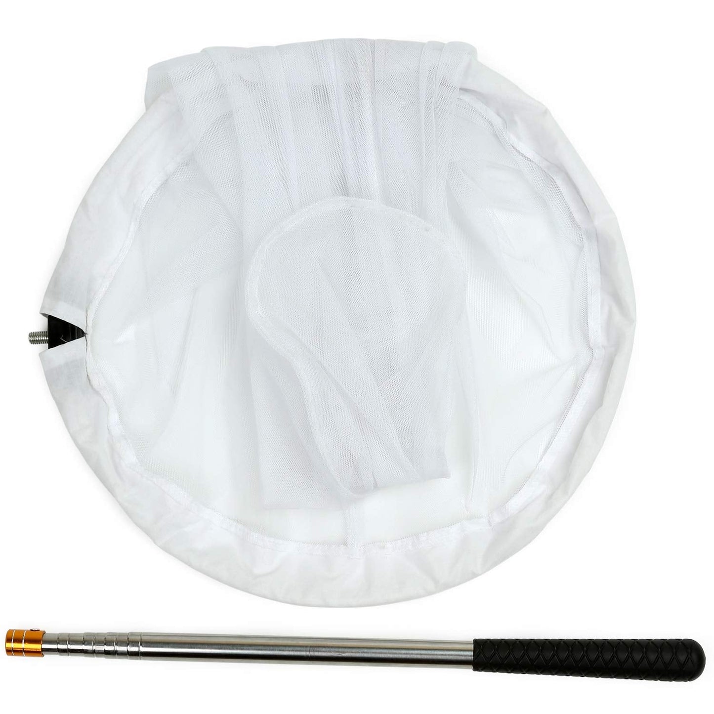 RESTCLOUD Insect and Butterfly Net — 16-Inch Ring, 36-Inch Depth, 59-Inch Stainless Telescopic Handle
