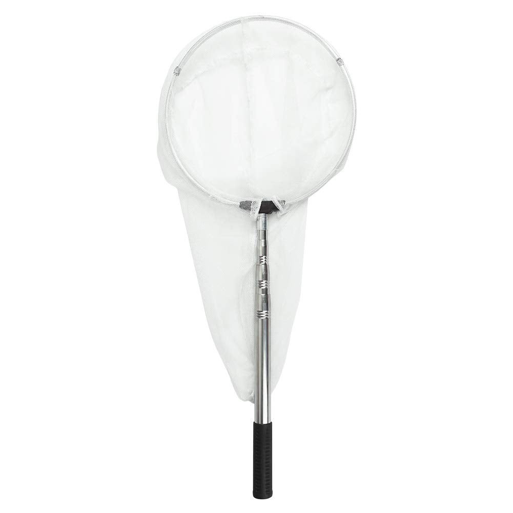 RESTCLOUD Insect & Butterfly Net — 12-Inch Ring, 24-Inch Depth, Telescoping 38-Inch Handle