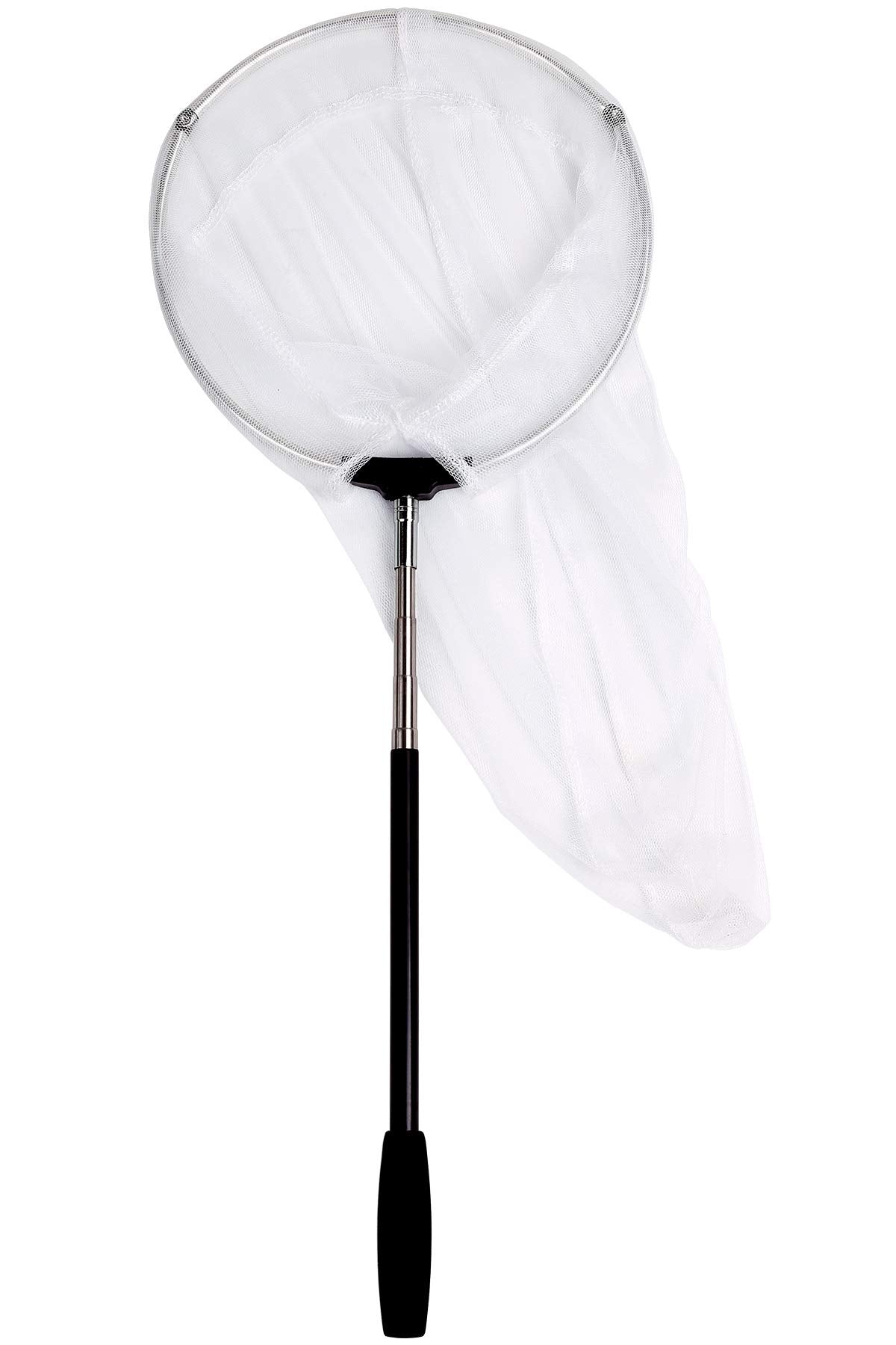RESTCLOUD Insect & Butterfly Net — 12-inch Ring, 24-inch Depth, Telescoping Handle to 59 inches