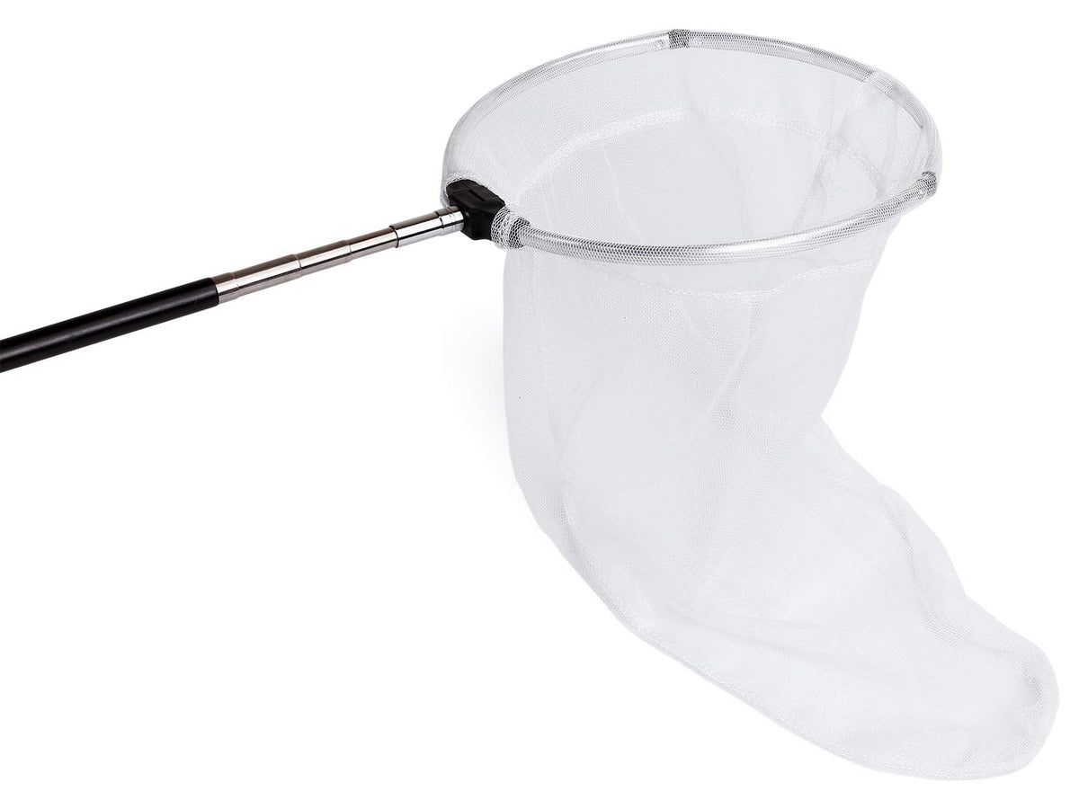 RESTCLOUD Insect & Butterfly Net — 12-inch Ring, 24-inch Depth, Telescoping Handle to 59 inches