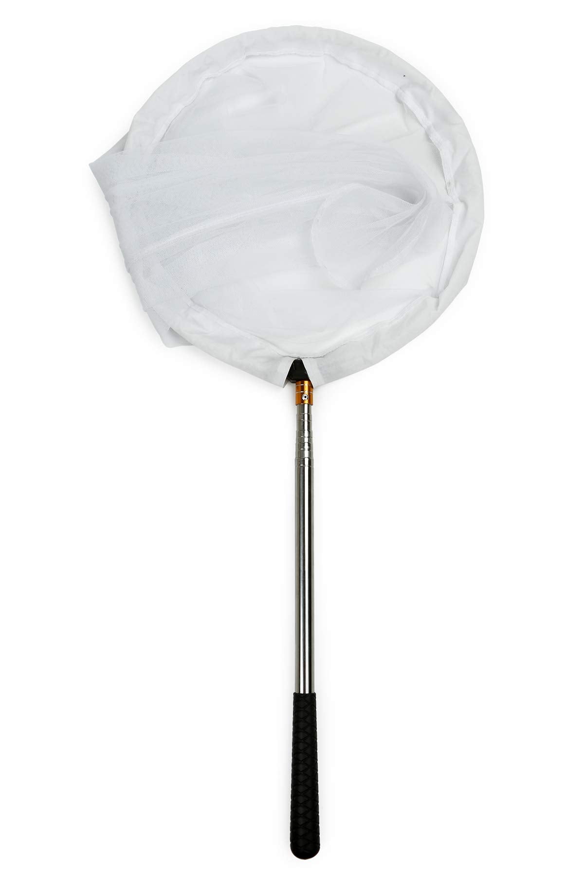 RESTCLOUD Insect and Butterfly Net — 16-Inch Ring, 36-Inch Depth, 59-Inch Stainless Telescopic Handle