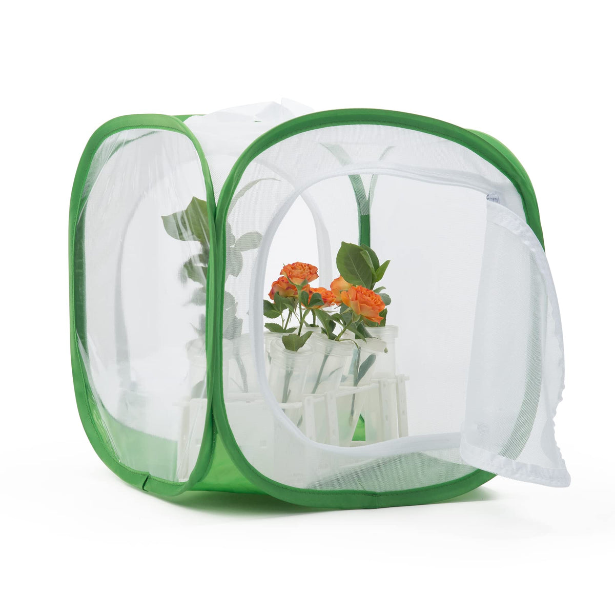 RESTCLOUD Two Doors Monarch Butterfly Habitat – Portable 12x12x12 Inch Insect Mesh Cage