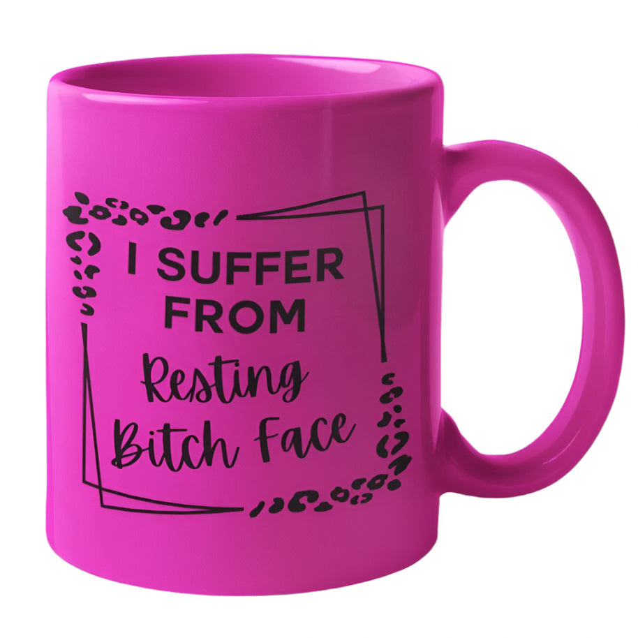 Resting Bitch Face Leopard Print Mug