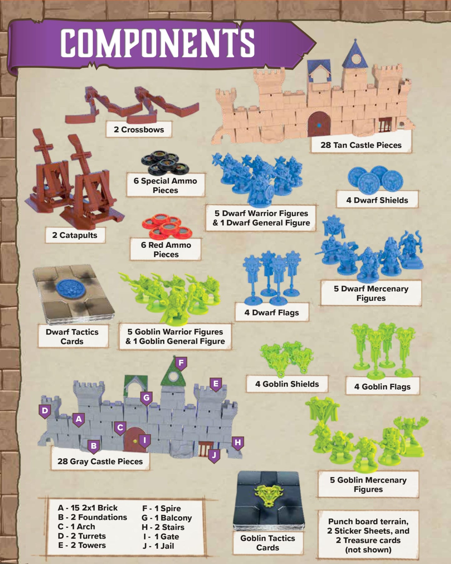 Crossbows and Catapults Fortress War by Restoration Games — Two-Player Dexterity Game, Build, Launch, Topple