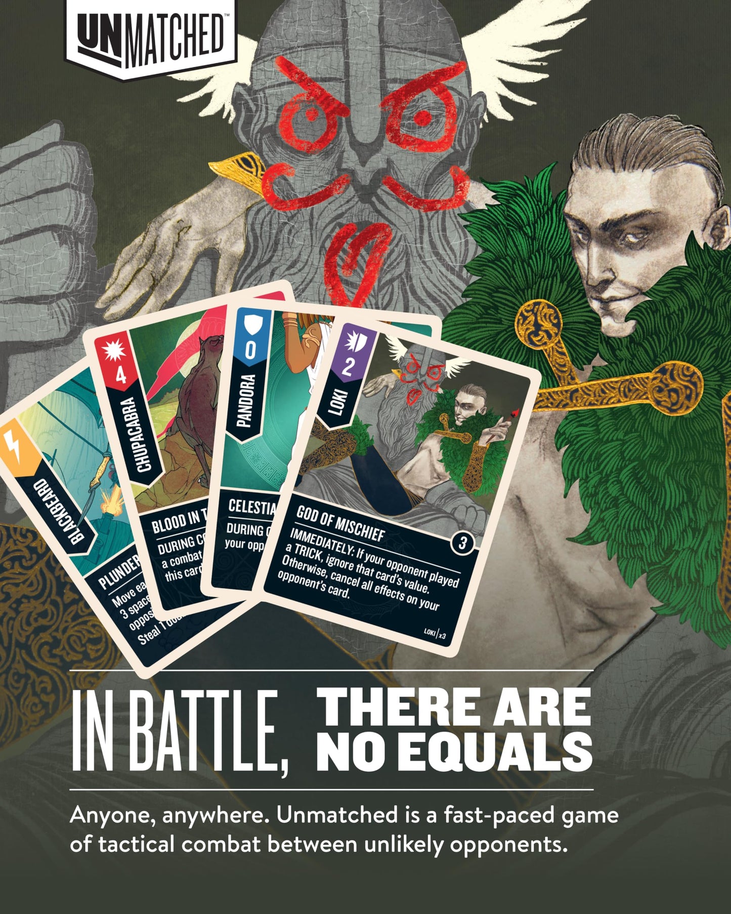 Restoration Games Unmatched Battle of Legends Vol 3 – 2–4 Player Strategy Board Game (Expansion with 4 New Heroes & Battlefields)