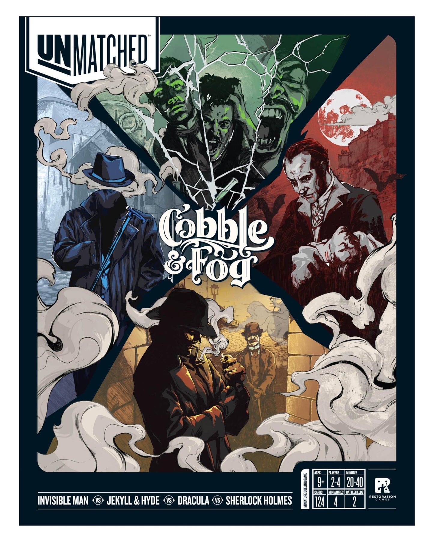 Unmatched Cobble & Fog — Heroes Expansion by Restoration Games (2–4 Players)