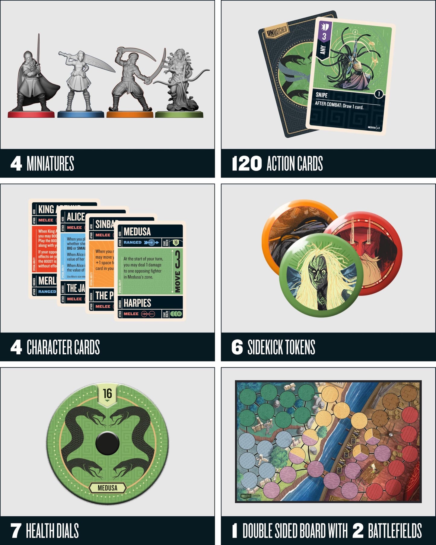 Unmatched Battle of Legends Vol 1 by Restoration Games — Strategy Board Game for 2 to 4 Players