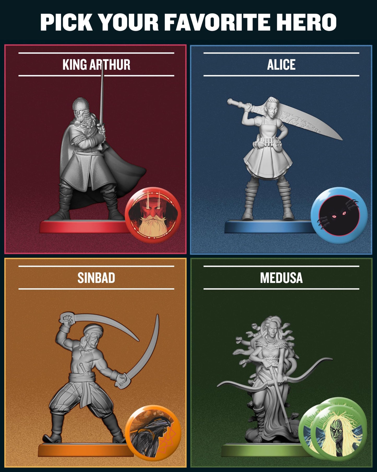 Unmatched Battle of Legends Vol 1 by Restoration Games — Strategy Board Game for 2 to 4 Players