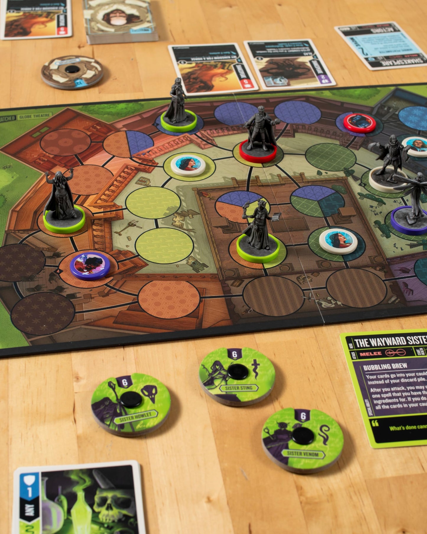 Restoration Games Unmatched Slings and Arrows — Shakespeare Heroes Expansion with Globe Theatre Battlefield | 2–4 Players