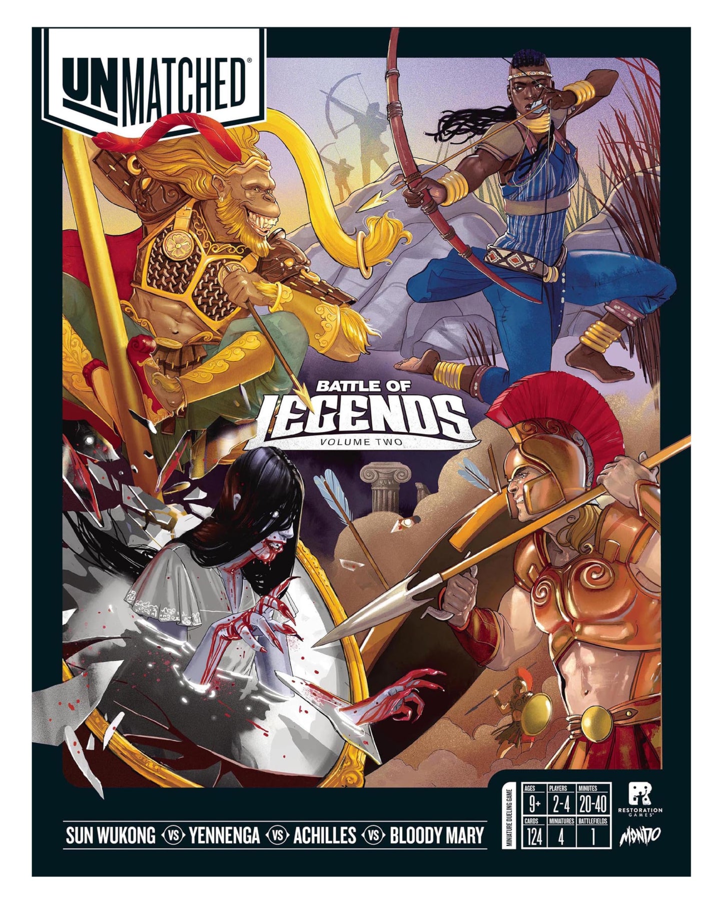 Unmatched Battle of Legends Vol 2 by Restoration Games – Strategy Board Game for 2–4 Players | 20-40 Min