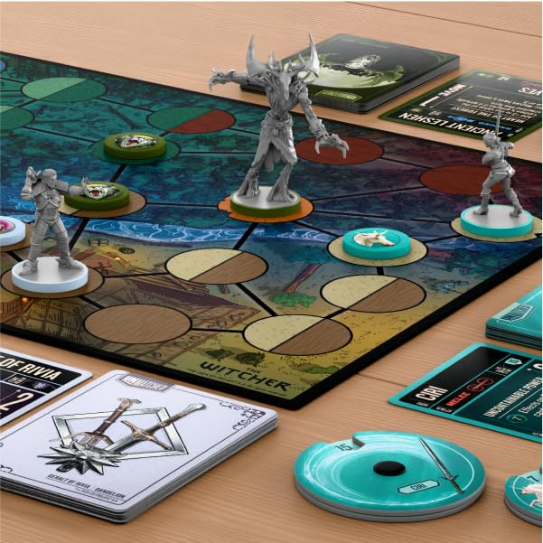 Restoration Games Unmatched The Witcher: Steel & Silver – Strategy Board Game (2-3 Players, 30 Min, Ages 9+)