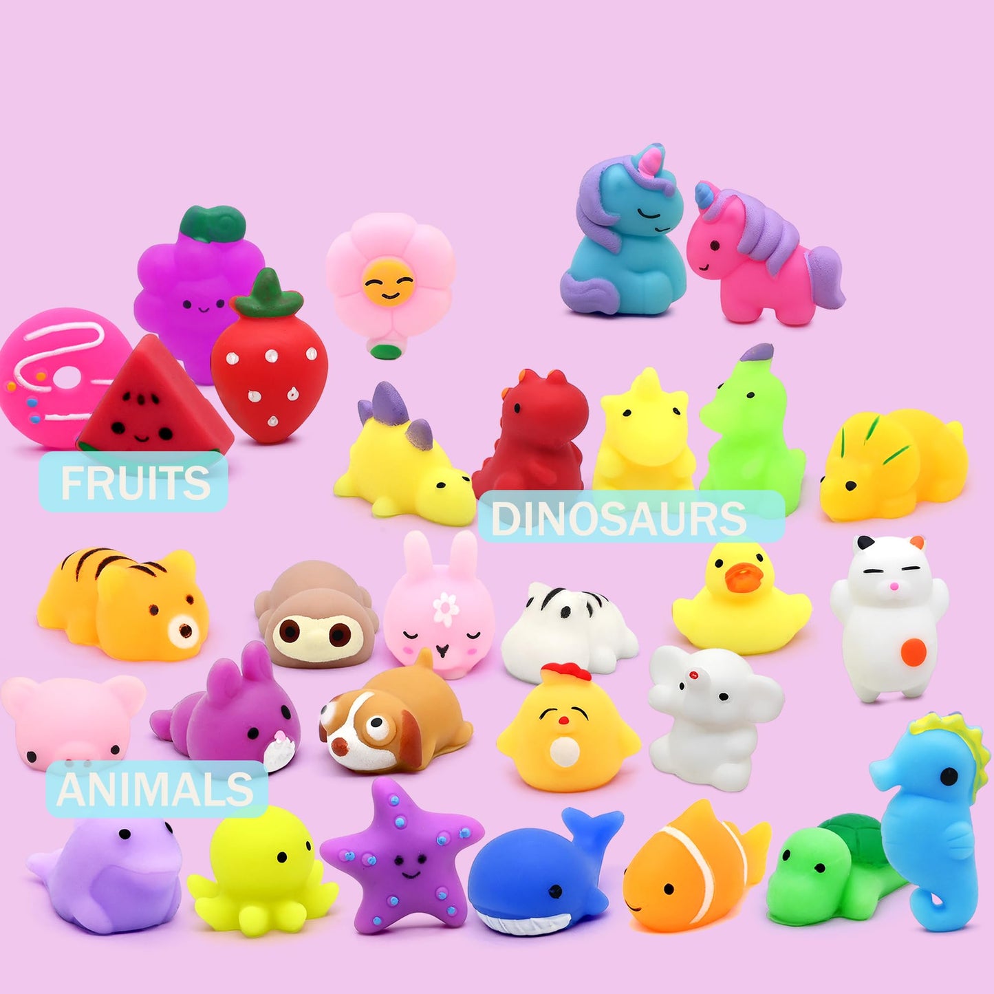 Resumplan 30-Pack Mochi Squishies – Bulk Party Favors, Kids’ Toys & Classroom Prizes